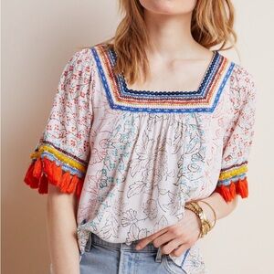 Maeve Paolina Tasseled Blouse